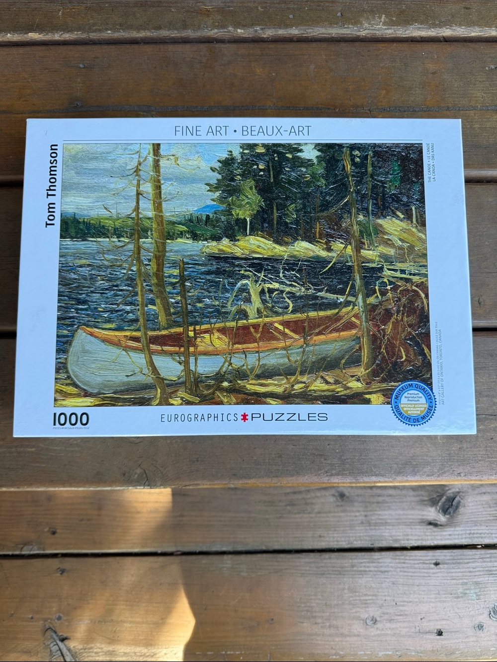 Tom Thomson Canoe Landscape 1000-Piece Puzzle - White & Yellow